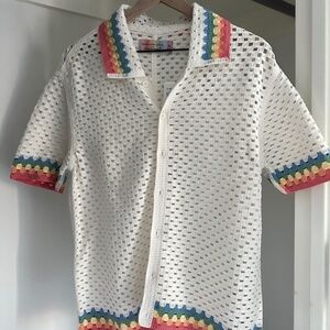Abercrombie and Fitch Pride Crochet Shirt